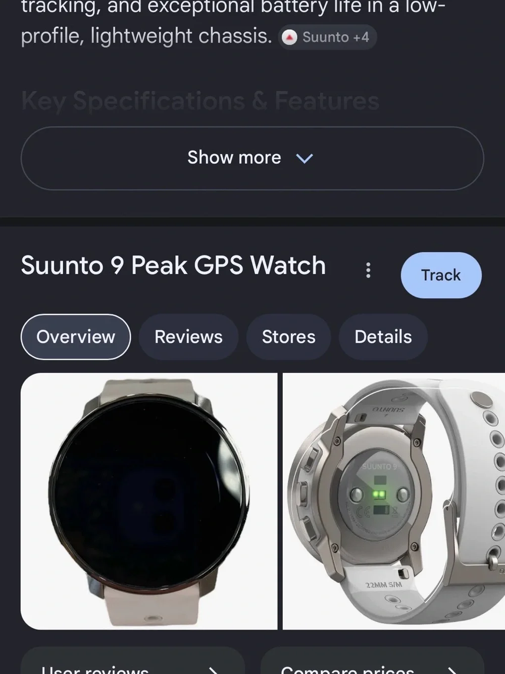 Suunto 9 Peak GPS Watch with USB Magnetic Charger